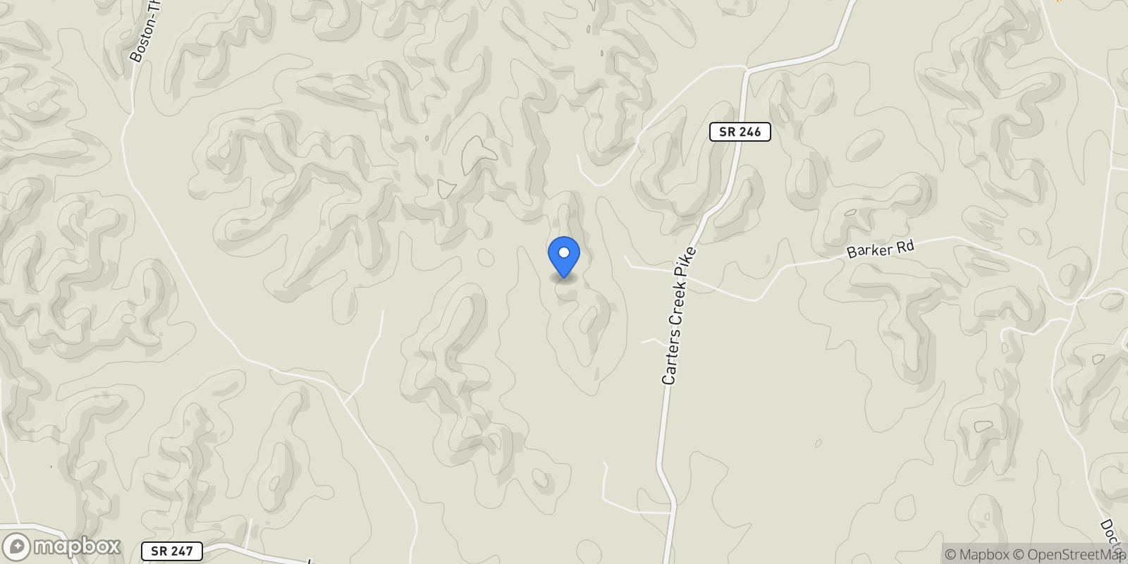 Map showing 5679 Carters Creek Pike, Thompsons Station, TN 37179, Thompson's Station, Tennessee, United States.