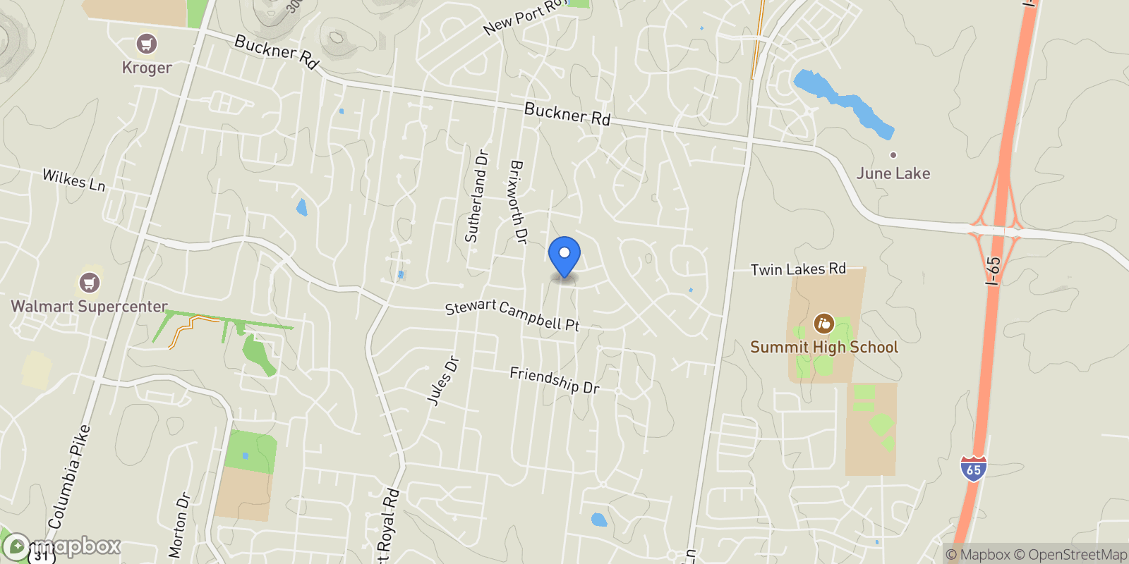 Map showing 4016 Canberra Dr, Spring Hill, TN 37174, Spring Hill, Tennessee, United States.