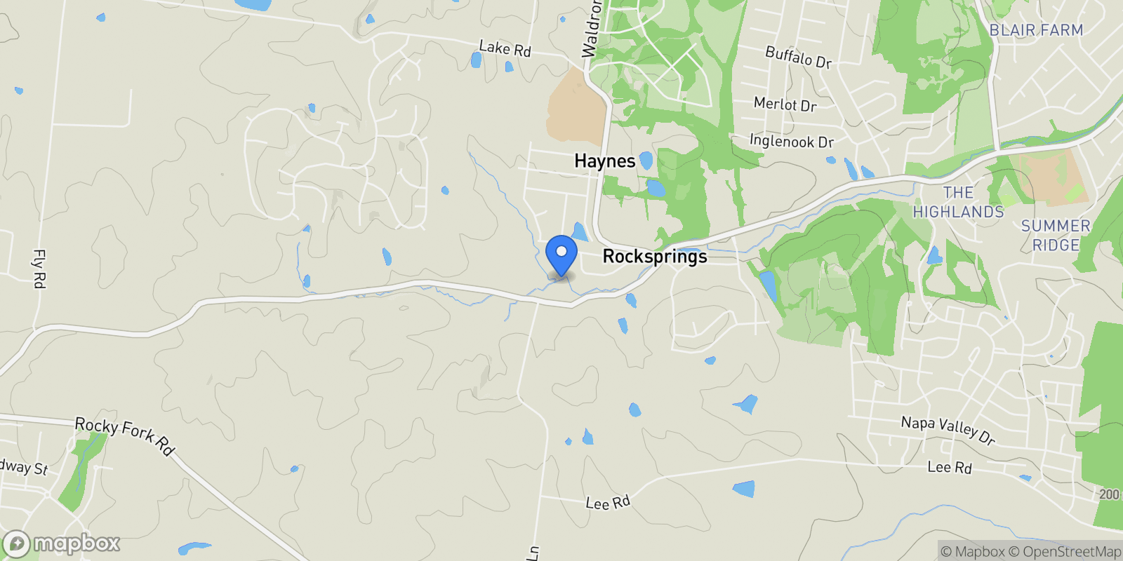 Map showing 5006 Rock Springs Rd, Smyrna, TN 37167, Smyrna, Tennessee, United States.