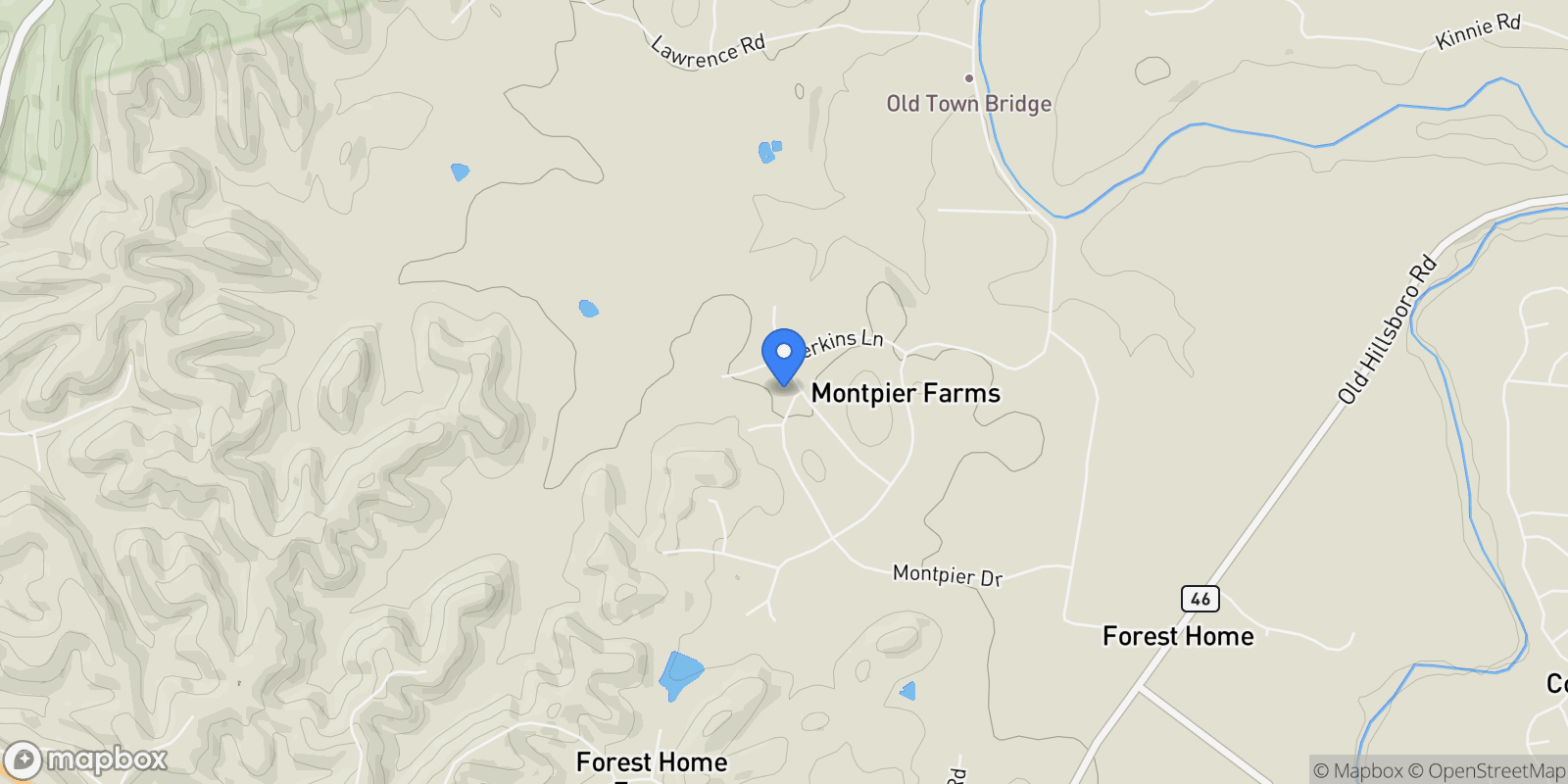 Map showing 1217 Montpier Dr, Franklin, TN 37069, Franklin, Tennessee, United States.