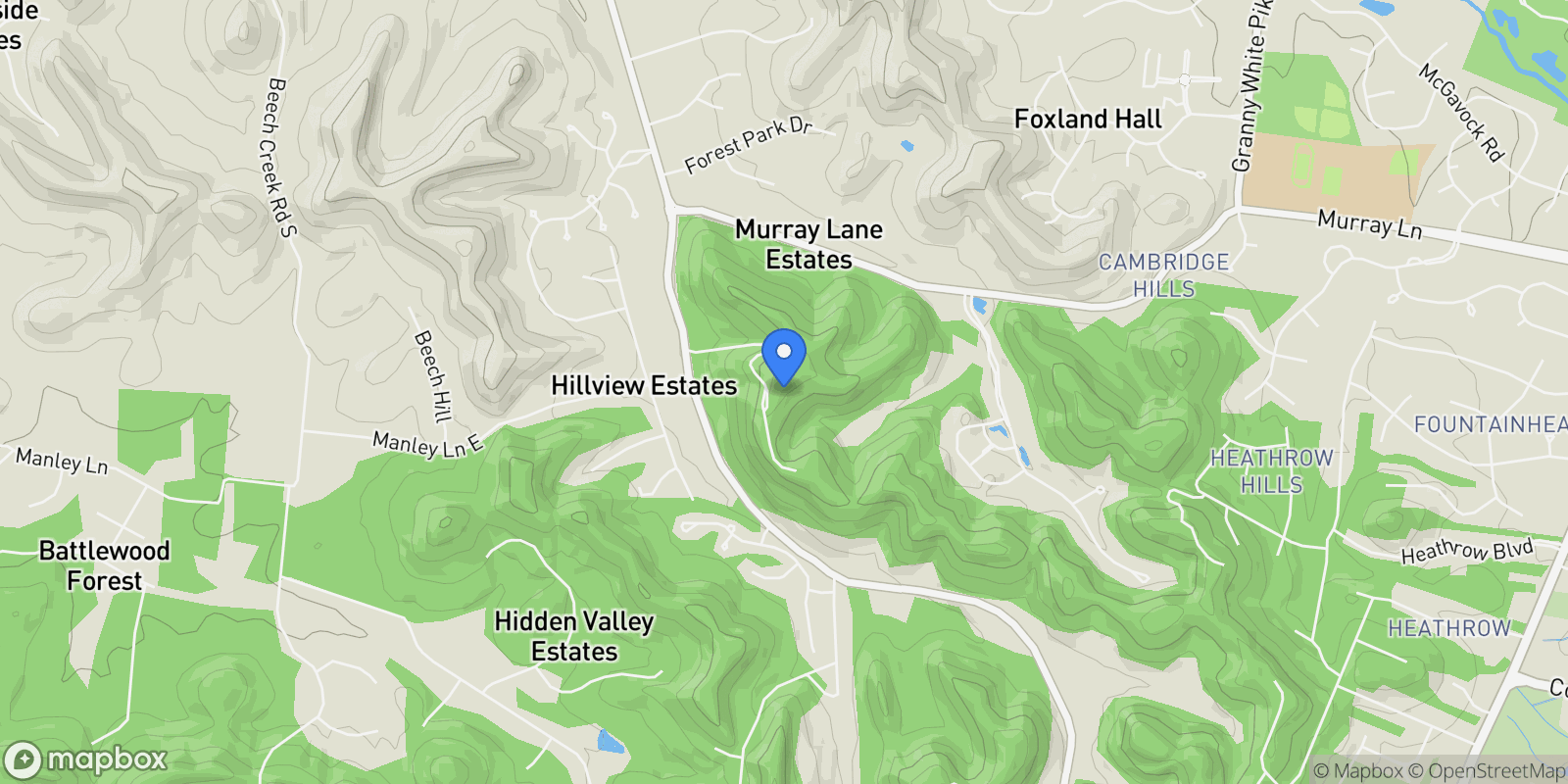 Map showing 720 Valhalla Ln, Brentwood, TN 37027, Nashville, Tennessee, United States.