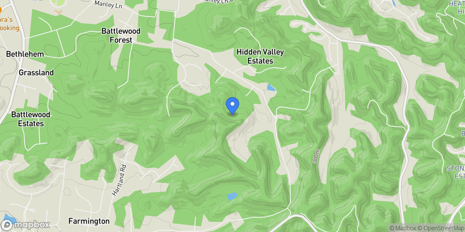 Map showing 1225 Hidden Valley Rd, Brentwood, TN 37027, Franklin, Tennessee, United States.