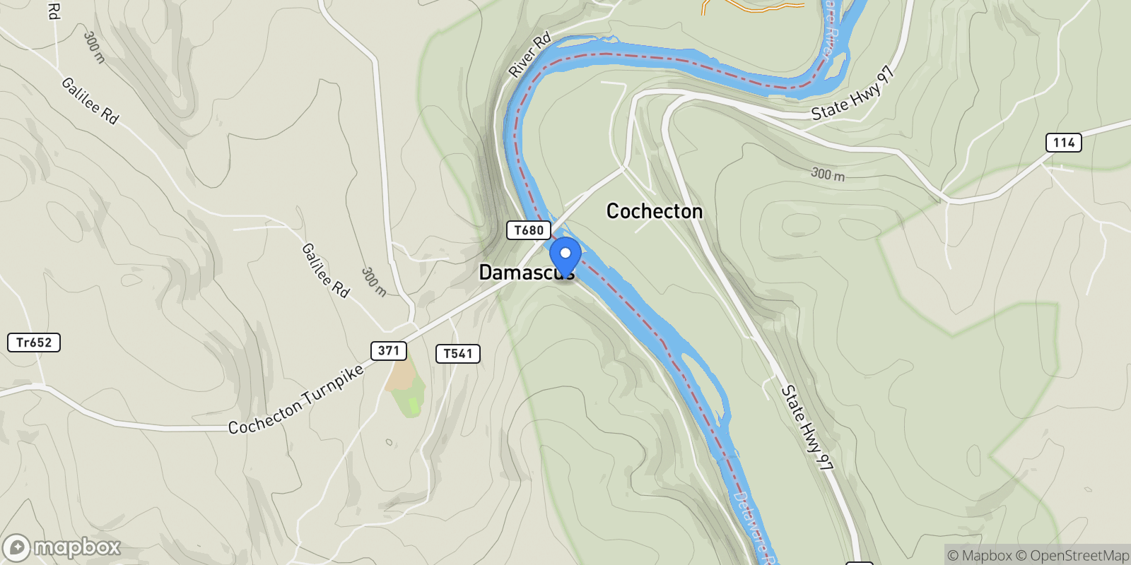 Map showing 1657 River Road, Other, PA 18415, Damascus, Pennsylvania, United States.