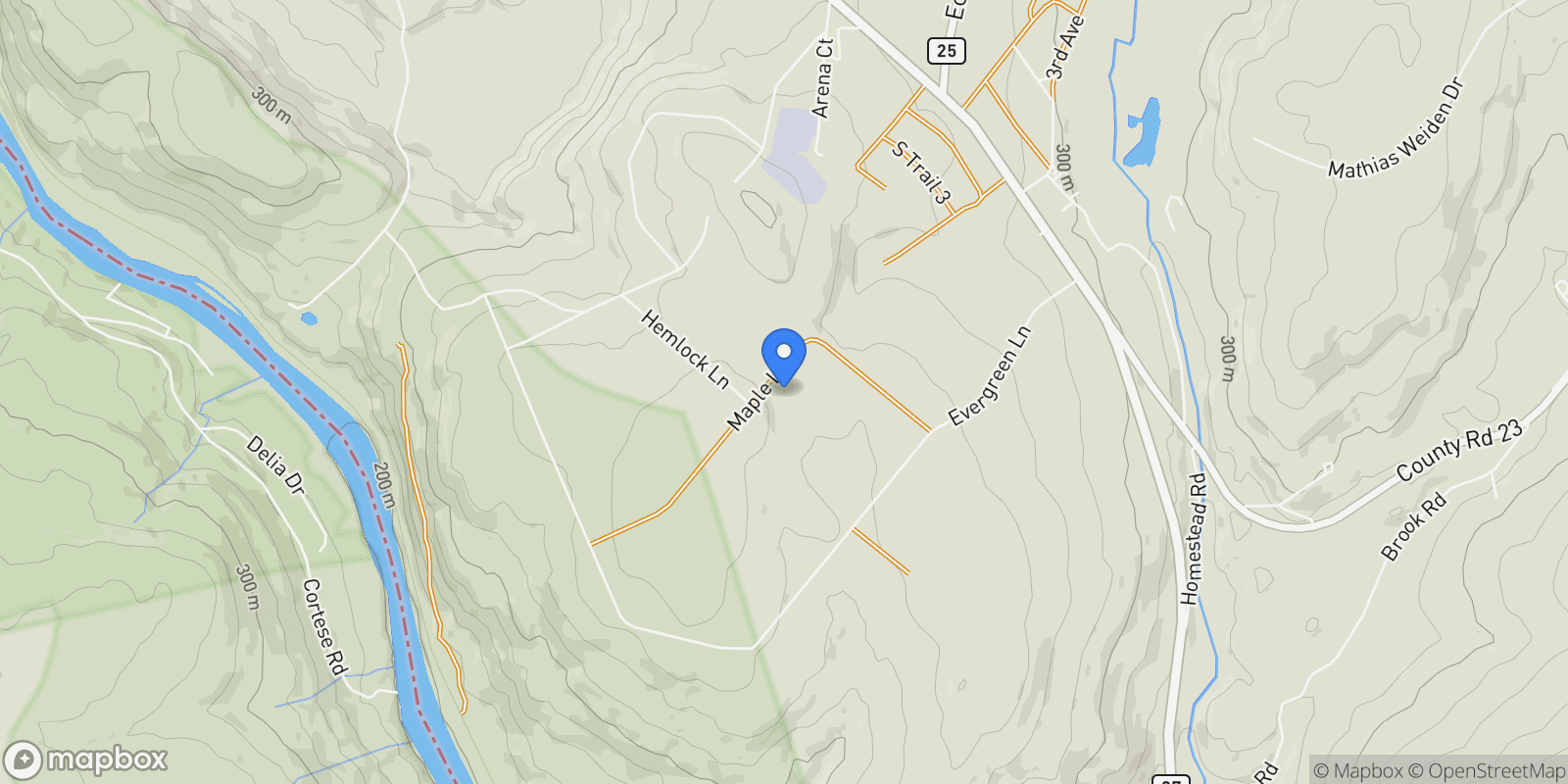 Map showing 107 Maple Lane, Narrowsburg, NY 12764, Narrowsburg, New York, United States.