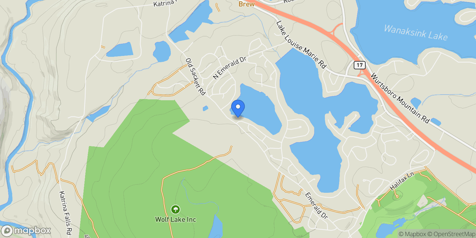 Map showing 5 Surrey Street, Rock Hill, NY 12775, Rock Hill, New York, United States.