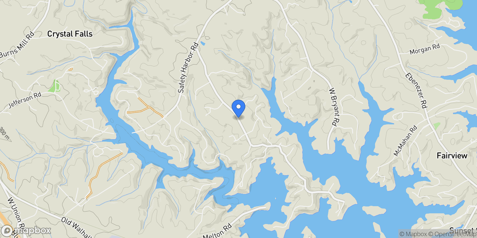 Map showing 147 McAlister Road, West Union, SC 29696, West Union, South Carolina, United States.