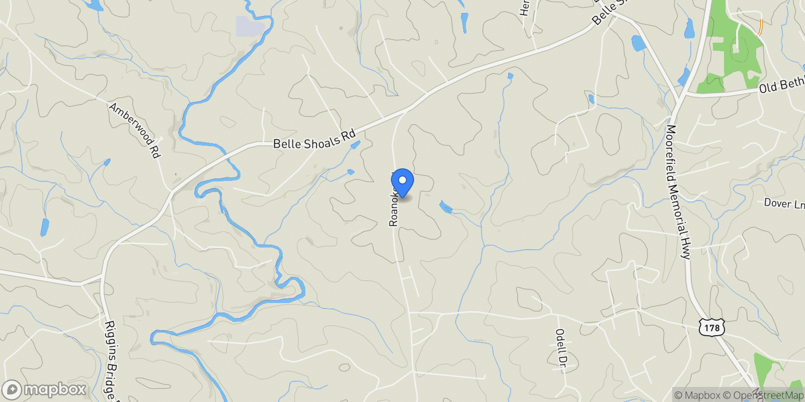 Map showing 149 Roanoke Road, Liberty, SC 29657, Liberty, South Carolina, United States.