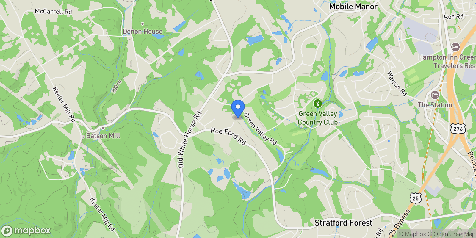 Map showing 22 Tall Poplar Trail, Greenville, SC 29617, Greenville, South Carolina, United States.