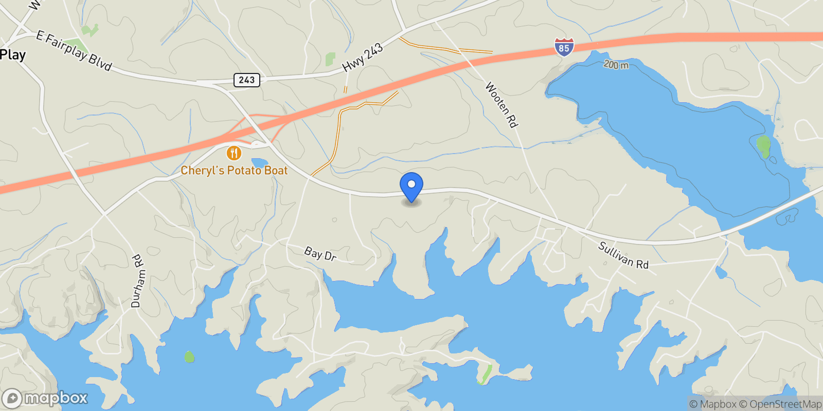 Map showing 00 Old Dobbins Bridge Road, Fair Play, SC 29643, Fair Play, South Carolina, United States.