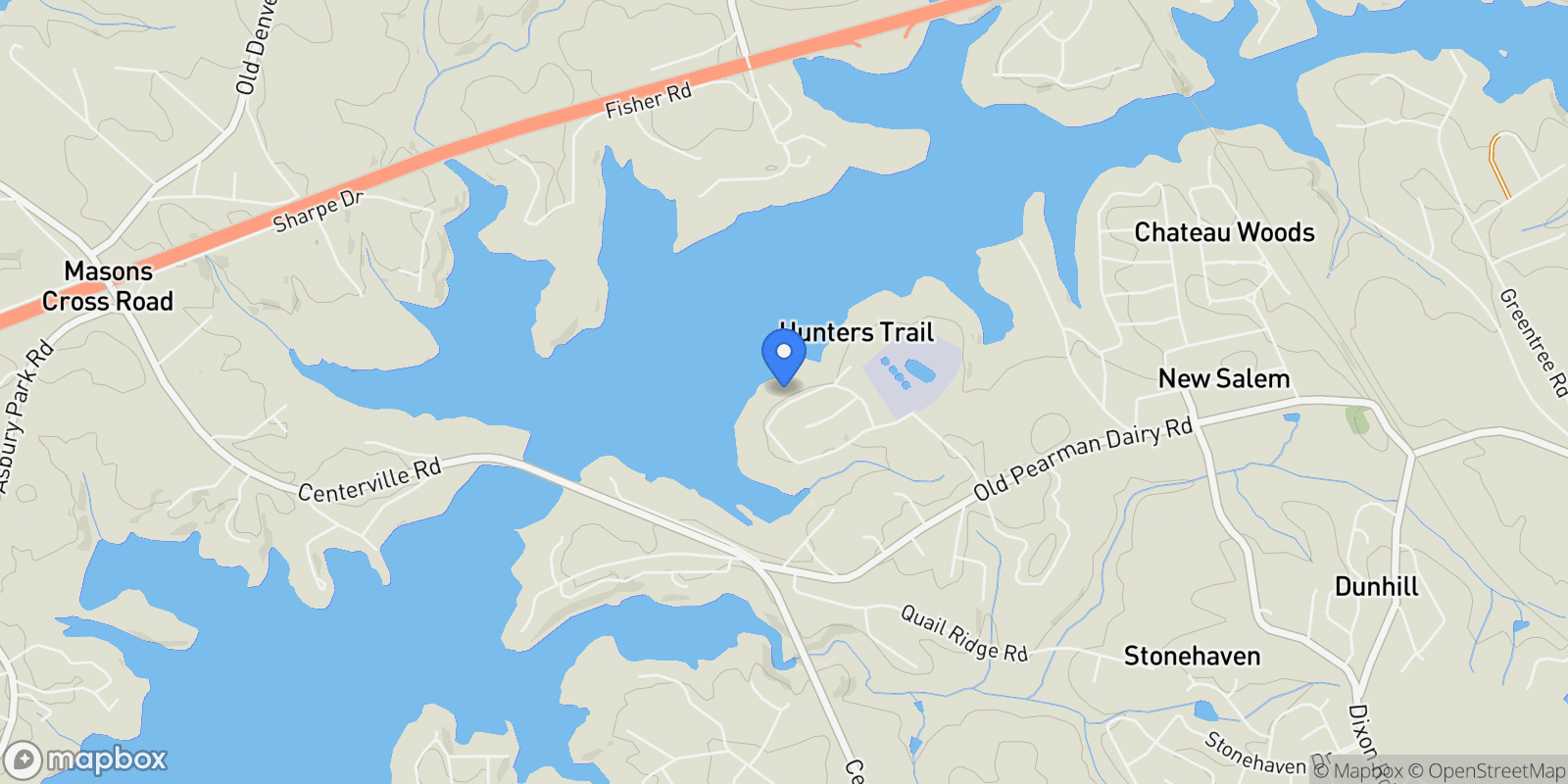 Map showing 1310 Hunters Trail, Anderson, SC 29625, Anderson, South Carolina, United States.