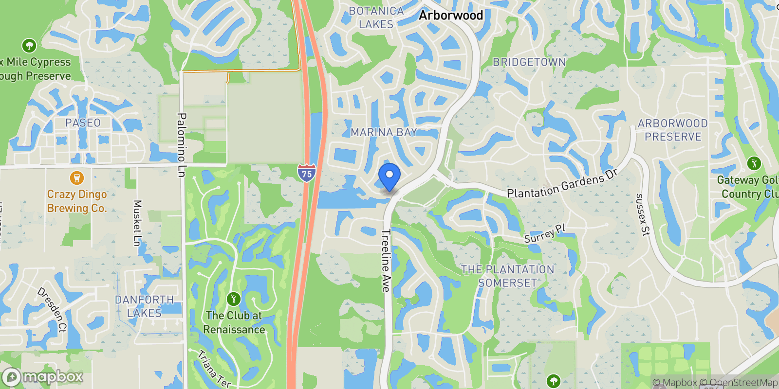 Map showing 10079 Chesapeake Bay Drive, Fort Myers, FL 33913, Miromar Lakes, Florida, United States.