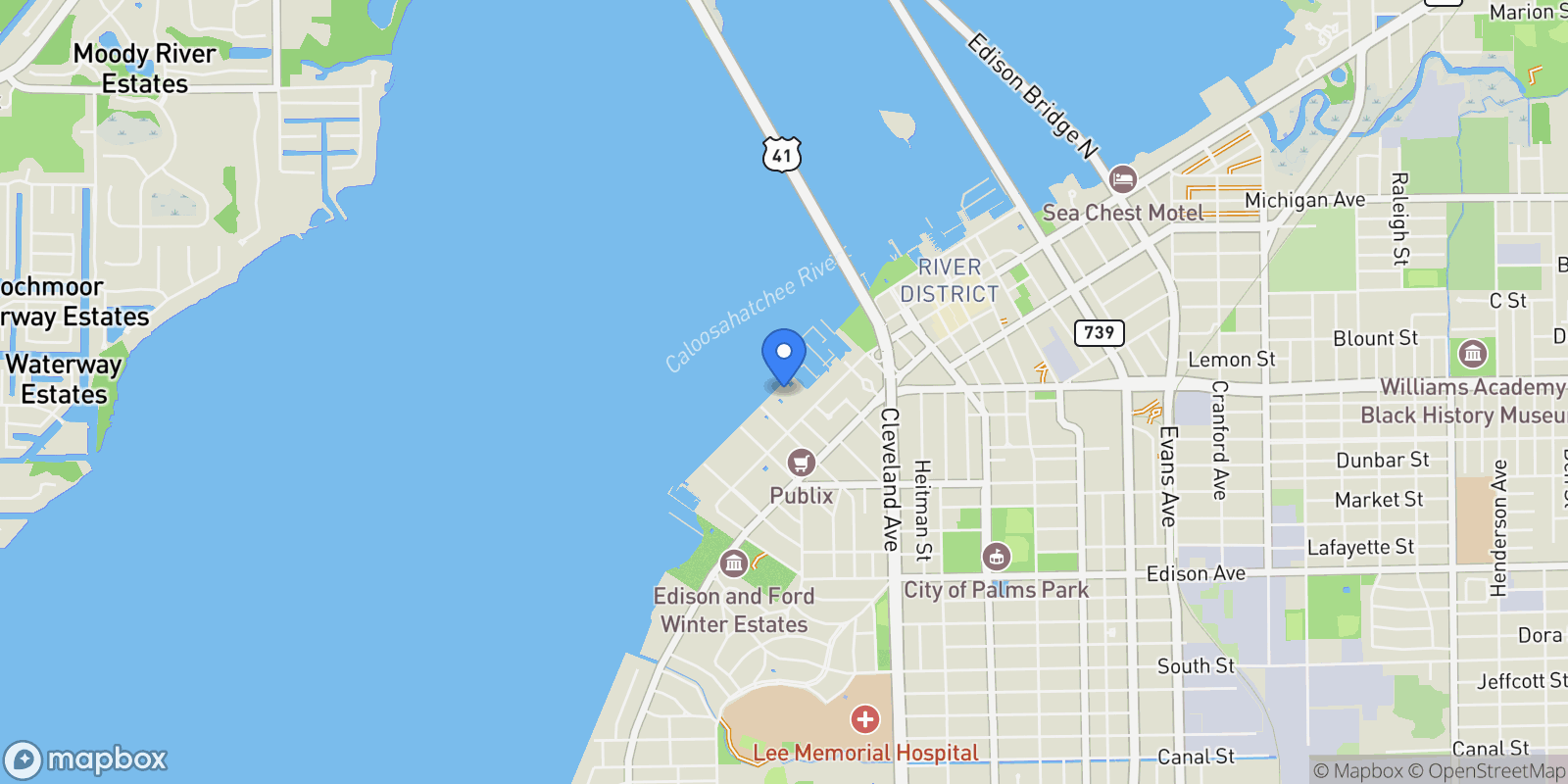 Map showing 2104 W 1st Street , 3103, Fort Myers, FL 33901, Fort Myers, Florida, United States.