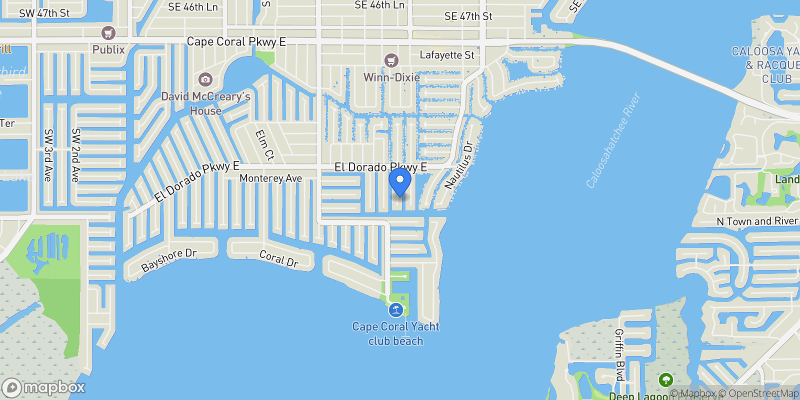 Map showing 5343 Mayfair Court, Cape Coral, FL 33904, Cape Coral, Florida, United States.