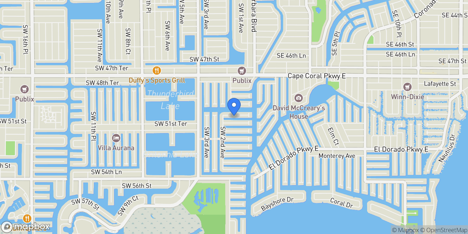 Map showing 146 SW 51st Street, Cape Coral, FL 33914, Cape Coral, Florida, United States.