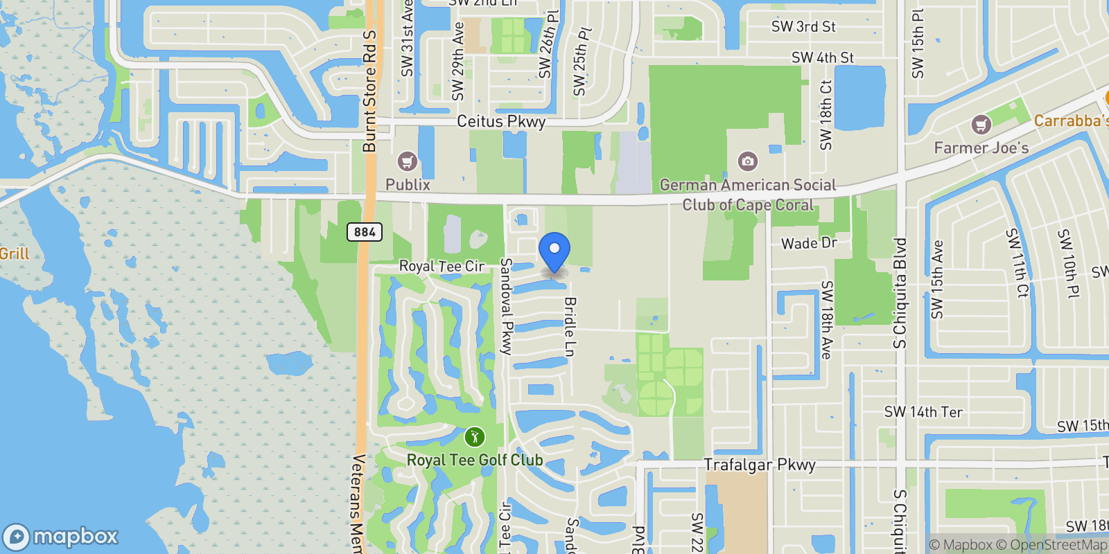 Map showing 2616 Malaita Court, Cape Coral, FL 33991, Cape Coral, Florida, United States.