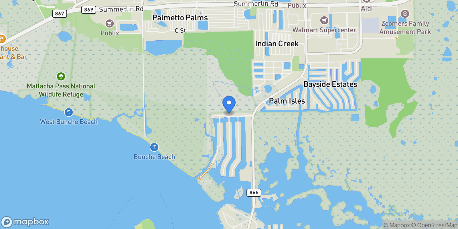 Map showing 12170 Siesta Drive, Fort Myers Beach, FL 33931, Fort Myers Beach, Florida, United States.