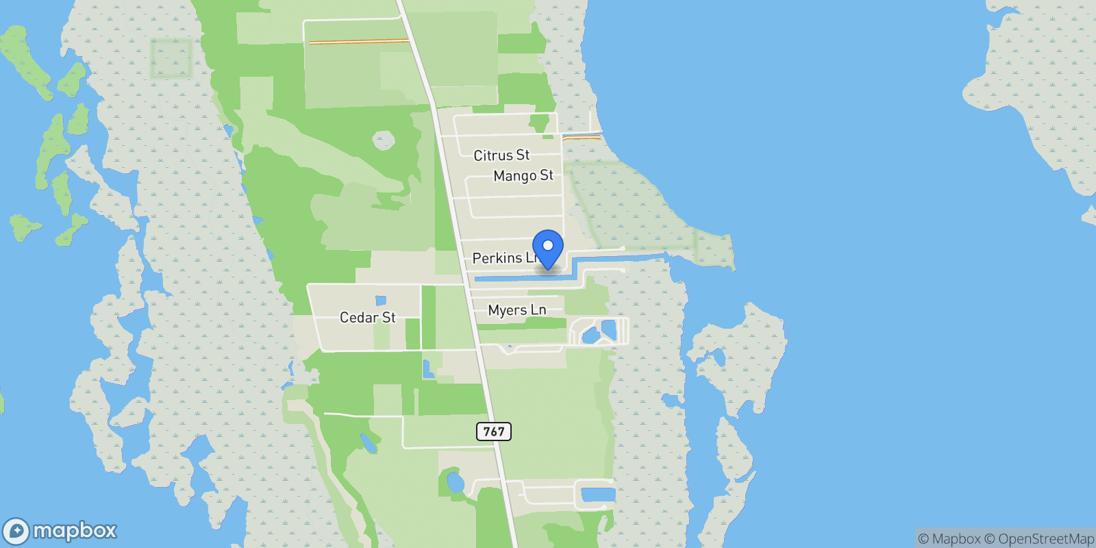 Map showing 3527 Manatee Drive, St James City, FL 33956, Saint James City, Florida, United States.