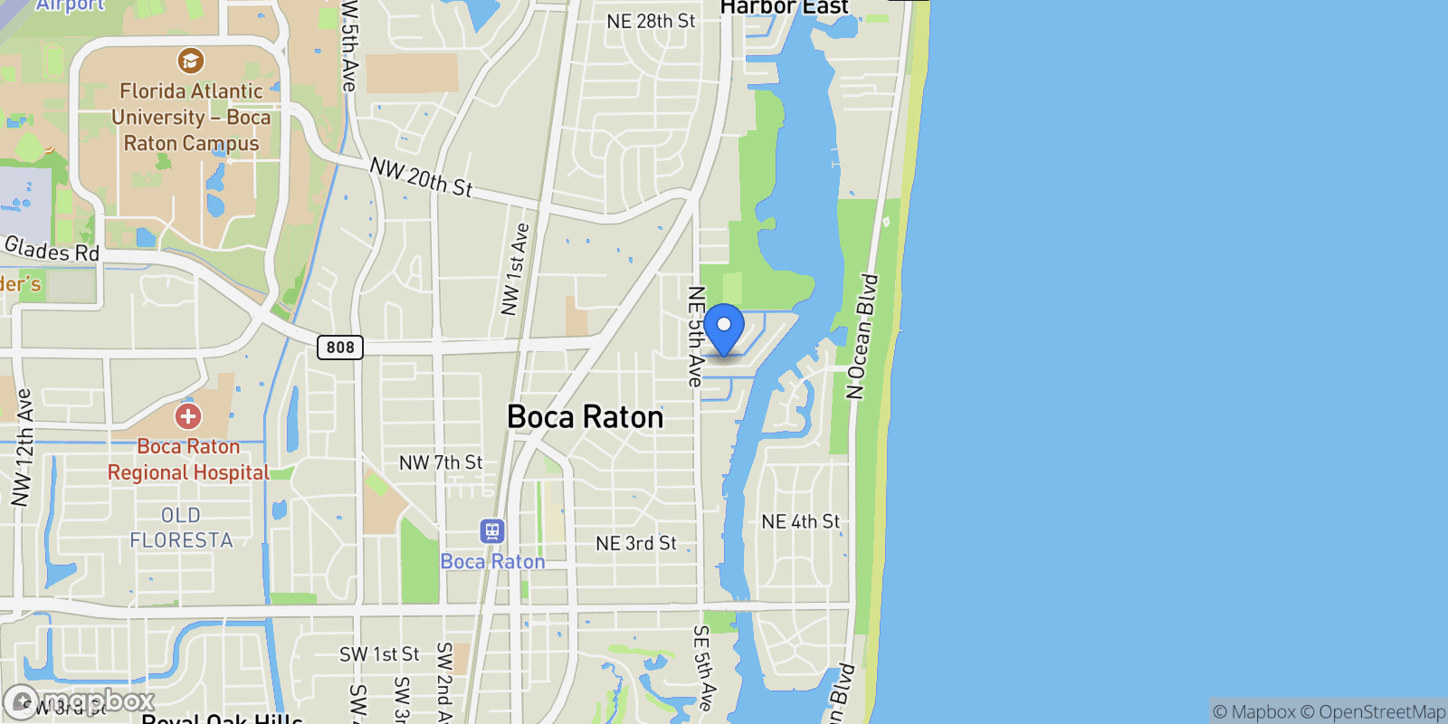 Map showing 541 Golden Harbour Drive, Boca Raton, Florida, United States.