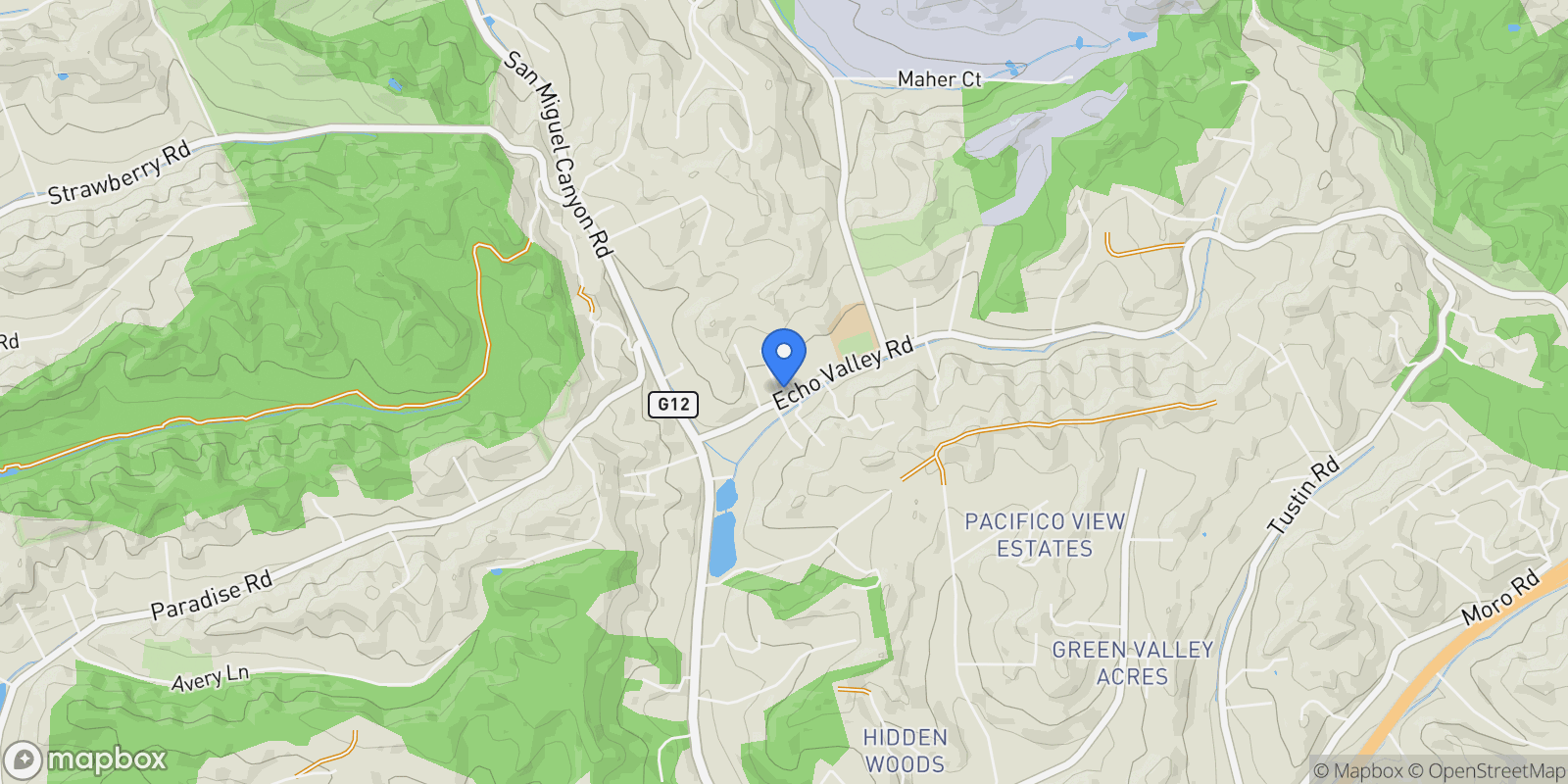 Map showing 73 Echo Valley Road, Salinas, CA 93907, Salinas, California, United States.
