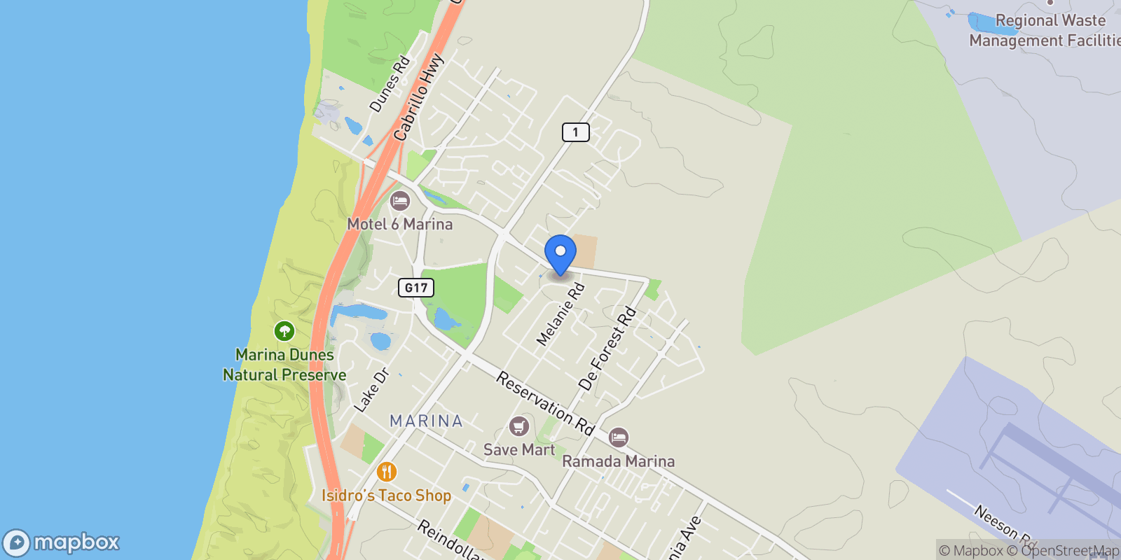 Map showing 3227 Susan Avenue, Marina, CA 93933, Marina, California, United States.