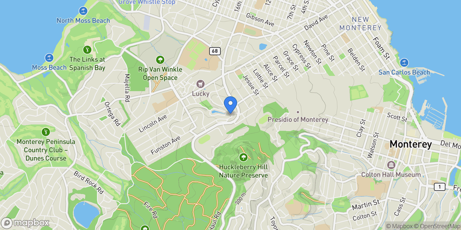 Map showing 2896 Ransford Avenue, Pacific Grove, CA 93950, Pacific Grove, California, United States.