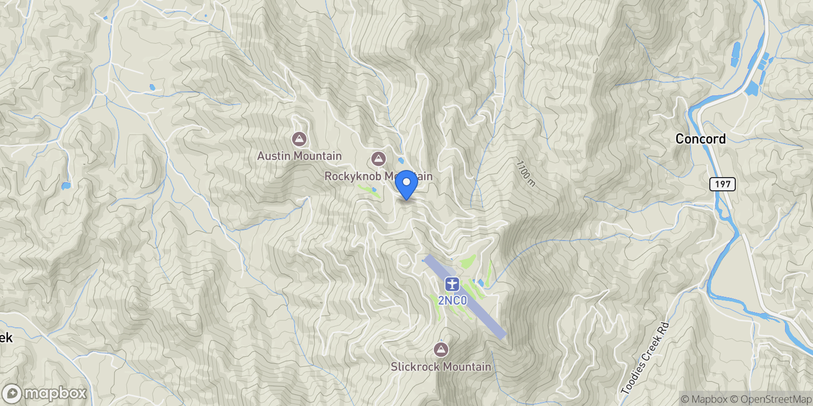 Map showing 2280 Mountain Air Drive, Burnsville, NC 28714, 28714, North Carolina, United States.