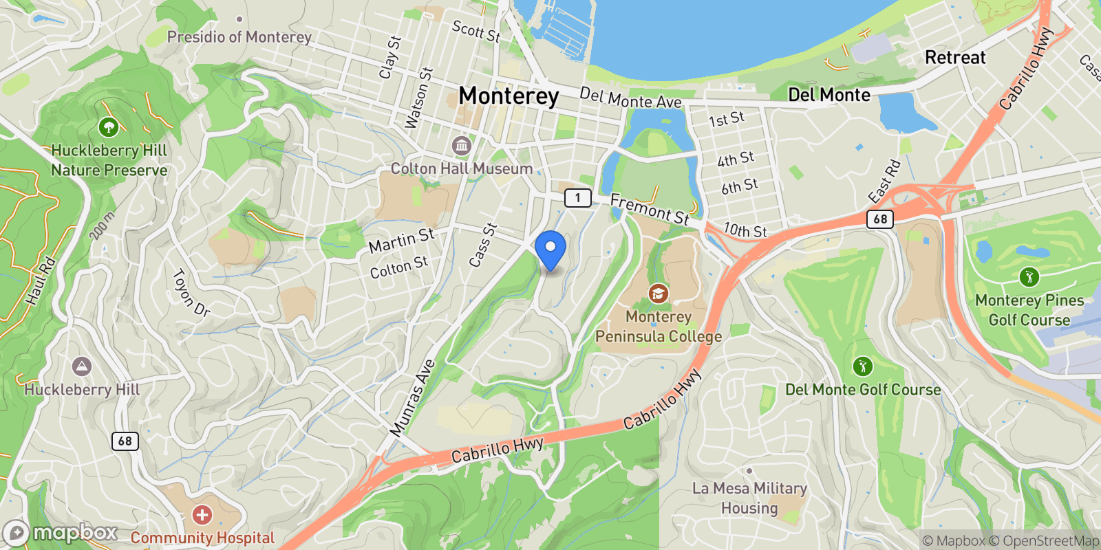 Map showing 471 El Dorado Street, Monterey, CA 93940, Monterey, California, United States.