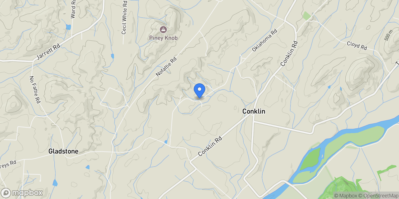 Map showing 371 Oklahoma Road, Montreat, NC 28757, Telford, Tennessee, United States.
