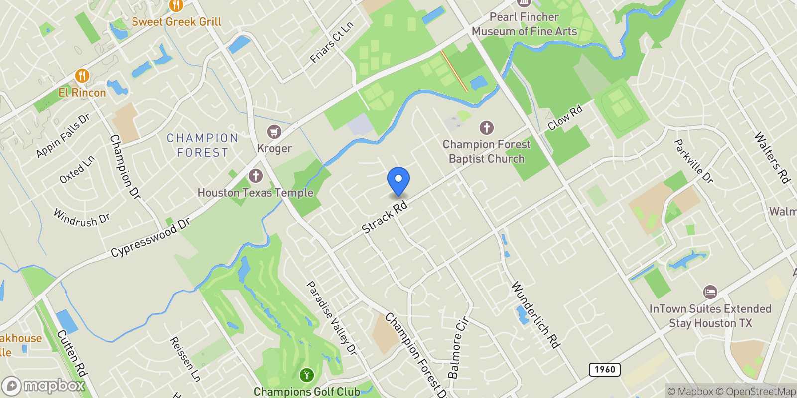 Map showing 5226 Wincroft Court, Houston, TX 77069, Houston, Texas, United States.