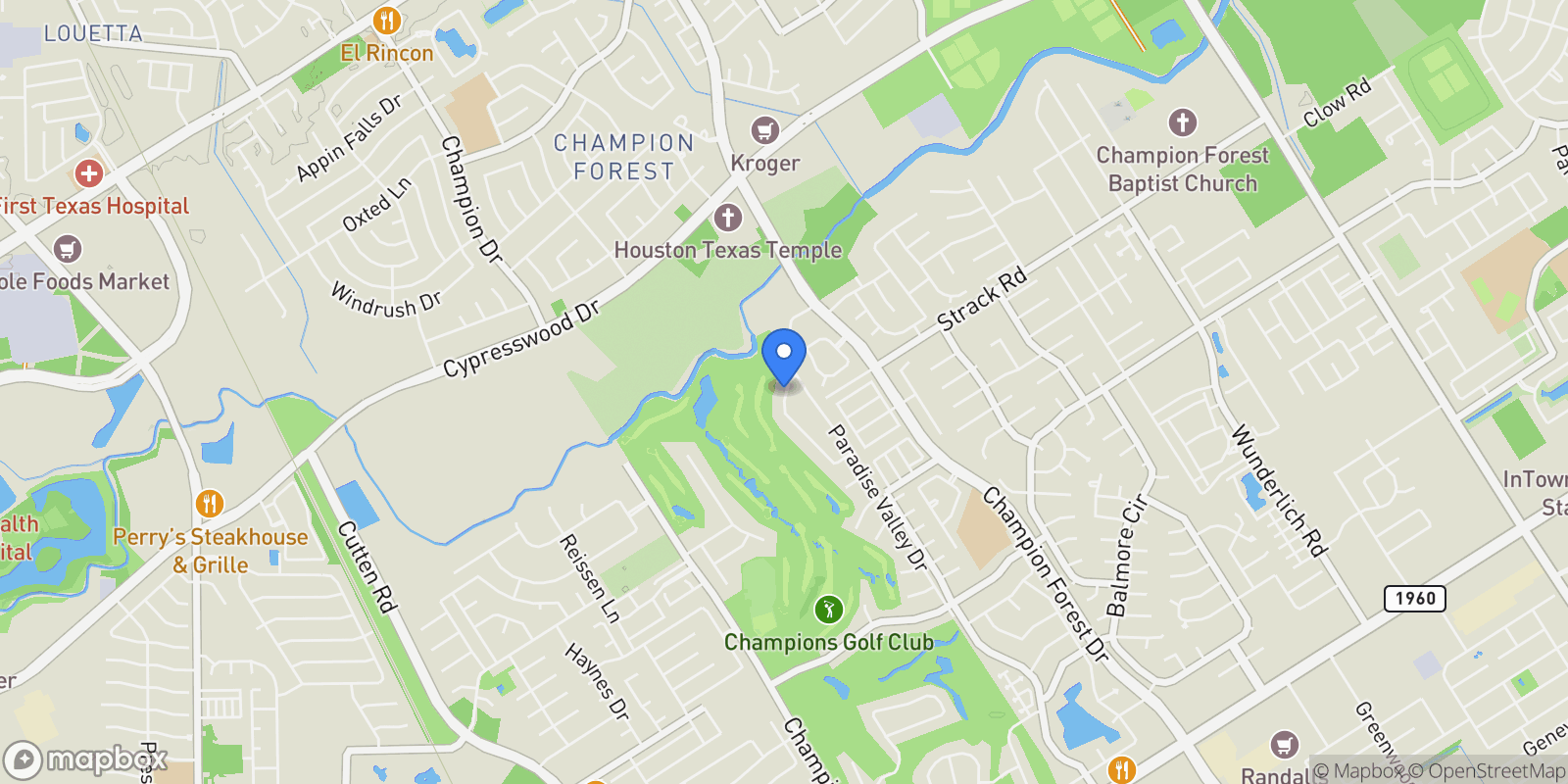 Map showing 14227 Indian Wells Drive, Houston, TX 77069, Houston, Texas, United States.