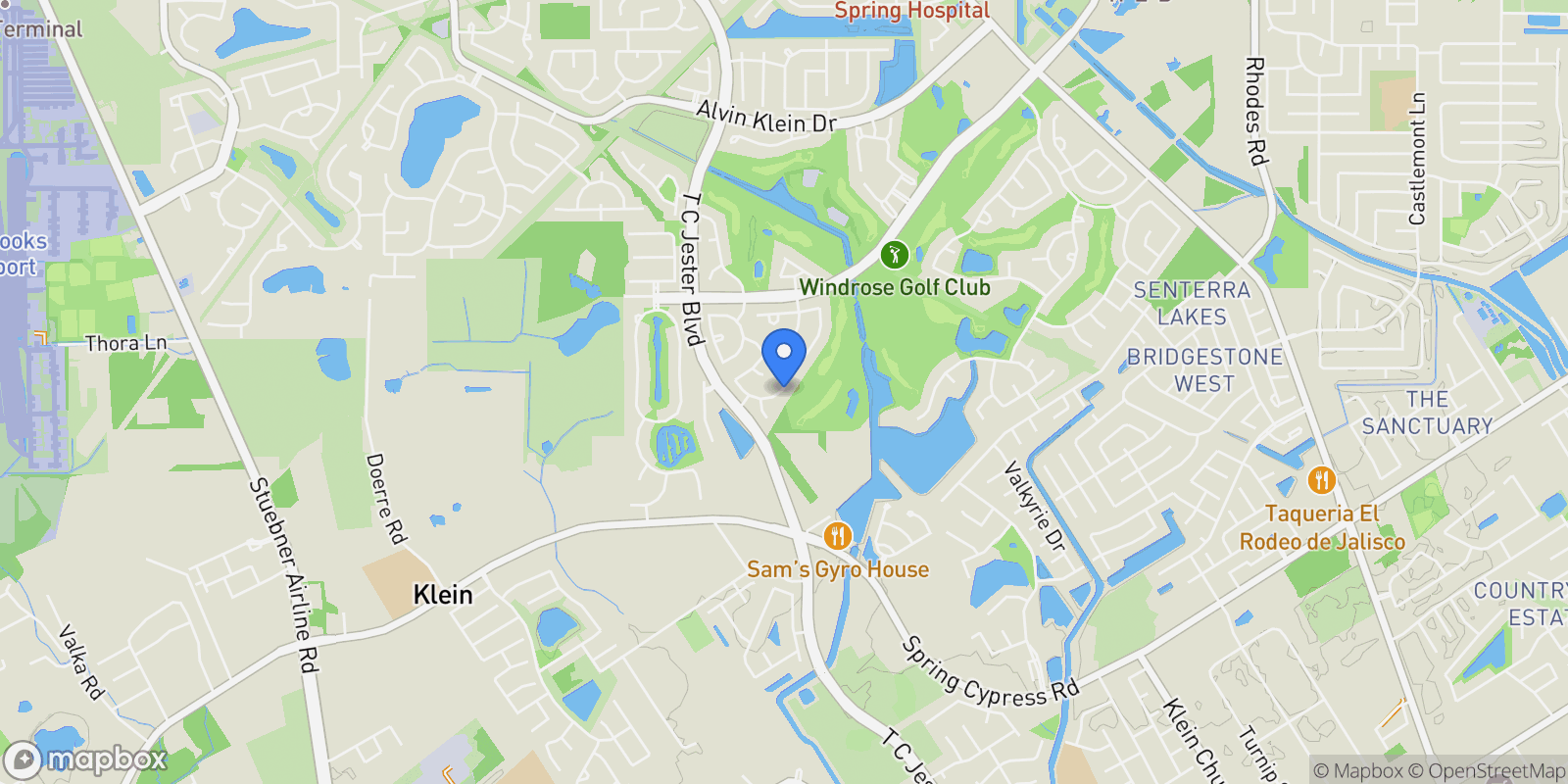 Map showing 6418 Briarstone Lane, Spring, TX 77379, Spring, Texas, United States.