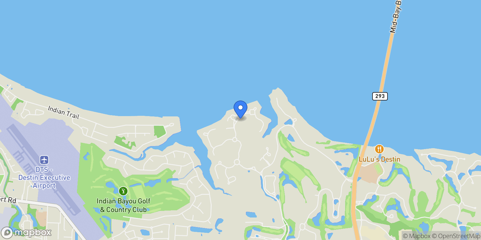 Map showing 315 Sand Myrtle Trl, Destin, FL 32541, Destin, Florida, United States.