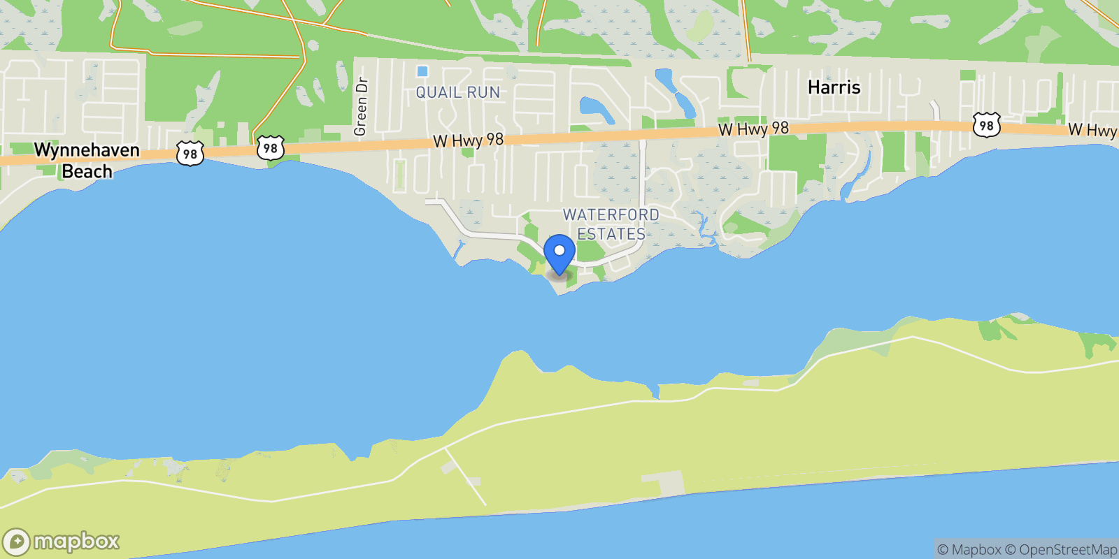 Map showing 520 Parish Blvd, Mary Esther, FL 32569, Mary Esther, Florida, United States.