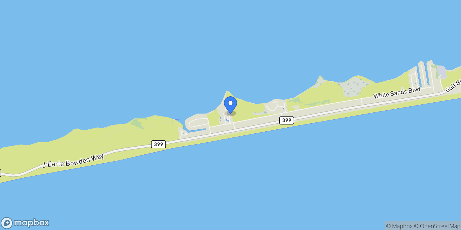 Map showing 1426 Seaside Cir, Navarre, FL 32566, Pensacola Beach, Florida, United States.