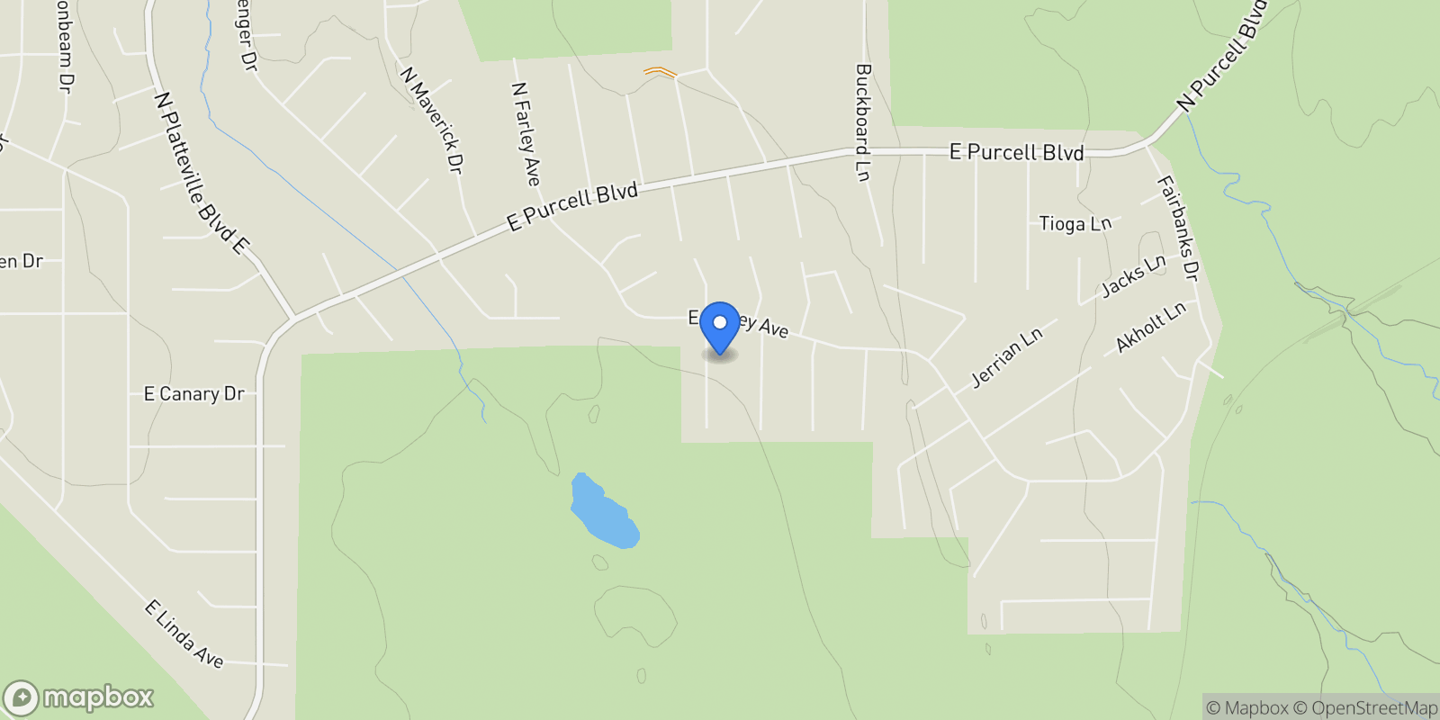 Map showing 1172 N Picketwire Lane, Pueblo West, CO 81007, Pueblo West, Colorado, United States.