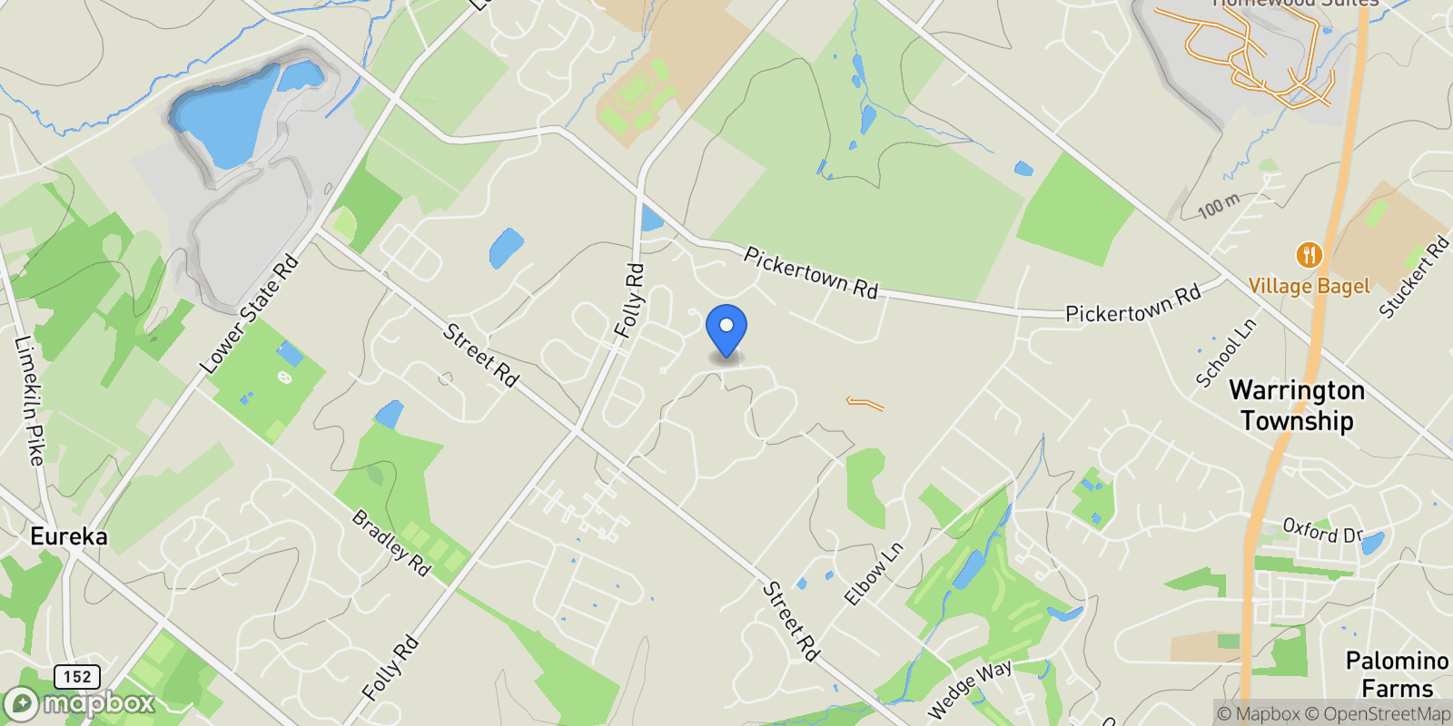 Map showing 623 ADDISON WAY WAY, WARRINGTON, PA 18976, Warrington, Pennsylvania, United States.