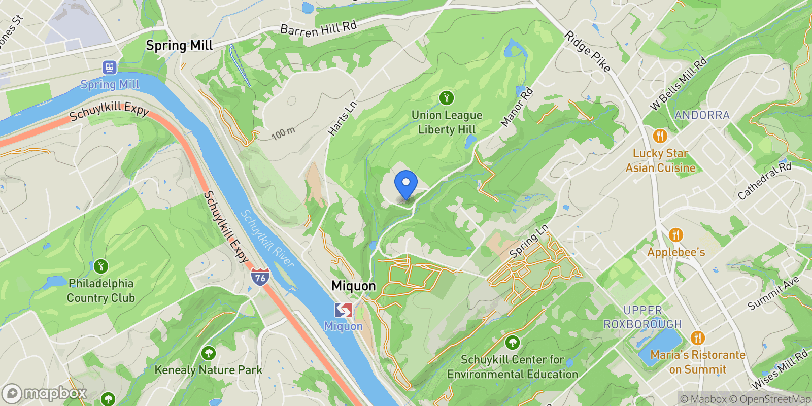 Map showing 857 HAMILTON DR DRIVE, LAFAYETTE HILL, PA 19444, Lafayette Hill, Pennsylvania, United States.
