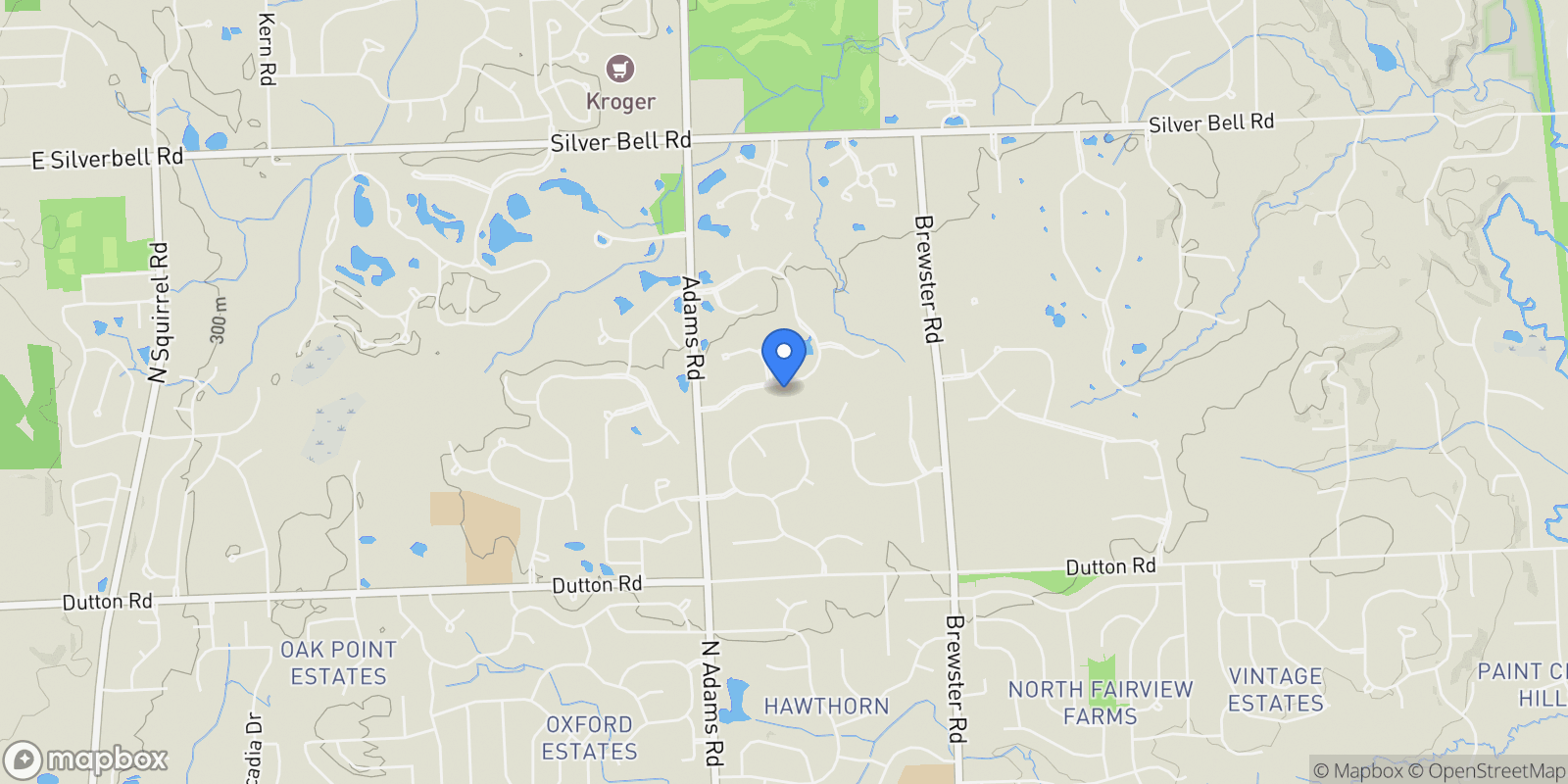 Map showing 2821 Addison Circle S, Oakland Charter Township, MI 48306, Rochester, Michigan, United States.