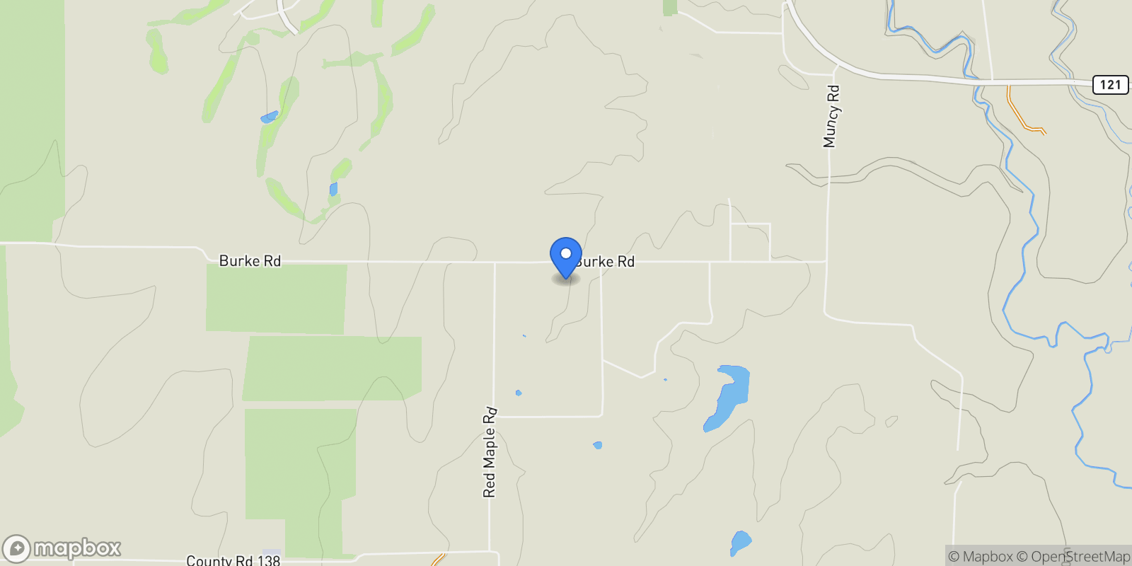 Map showing 946 Burke Road, Gunter, Texas, United States.