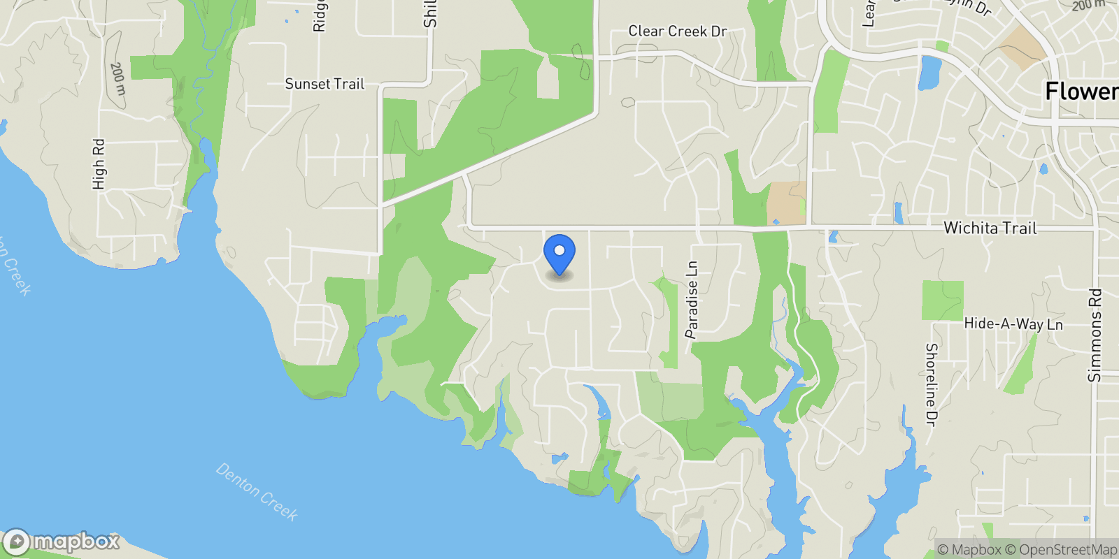 Map showing 5900 Shorefront Lane, Lewisville, Texas, United States.
