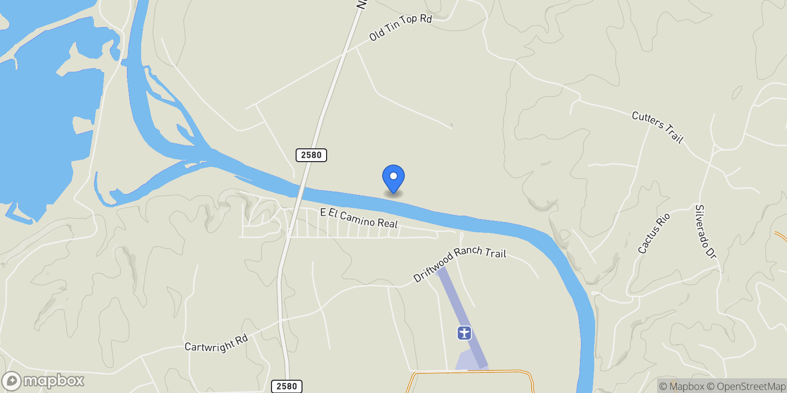 Map showing 1054 River Ranch Lane, Weatherford, Texas, United States.