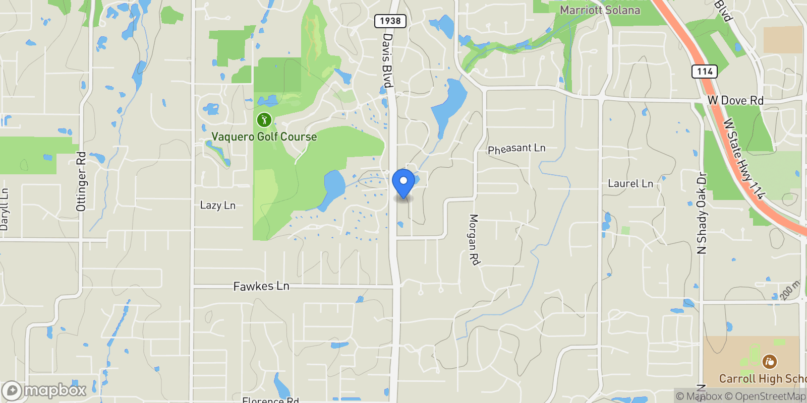 Map showing 1711 Maranatha Way, Keller, Texas, United States.