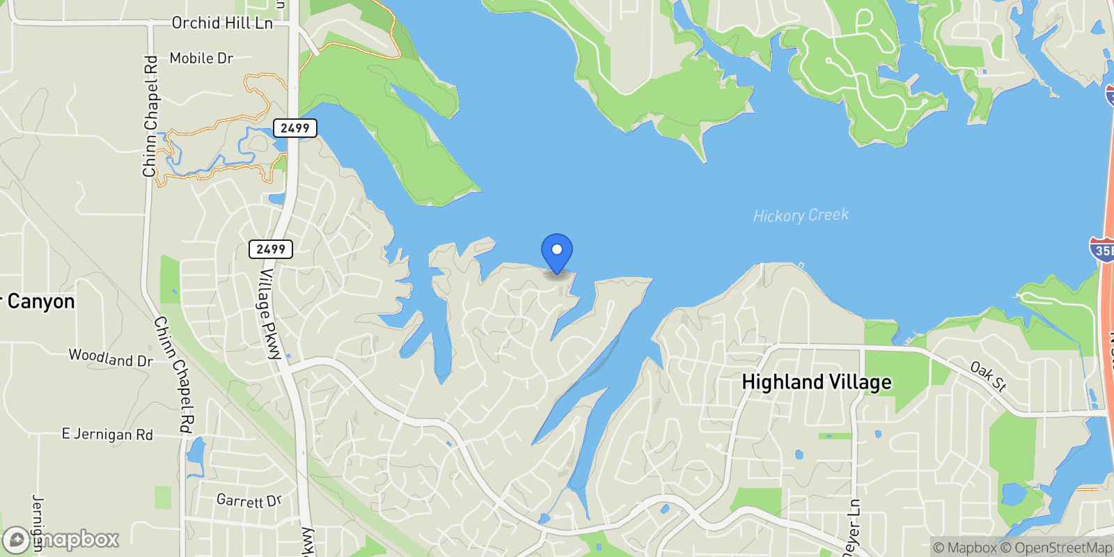 Map showing 817 N Shore Drive, Lewisville, Texas, United States.
