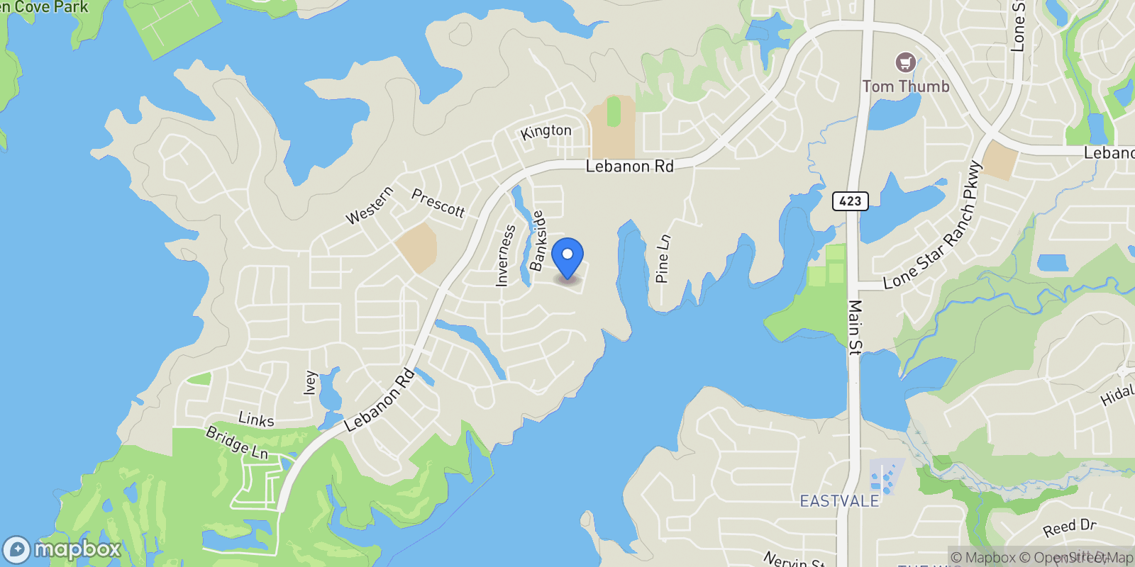 Map showing 3737 Nottingham Drive, The Colony, Texas, United States.