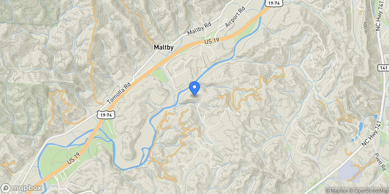 Map showing 85 Brown Lane, Marble, NC 28905, Marble, North Carolina, United States.