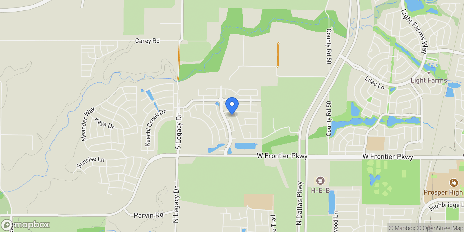 Map showing 4250 Salado Creek Way, Celina, Texas, United States.