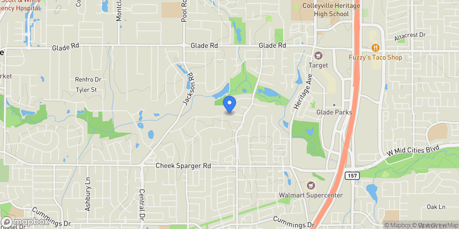 Map showing 4300 Eaton Circle, Colleyville, Texas, United States.