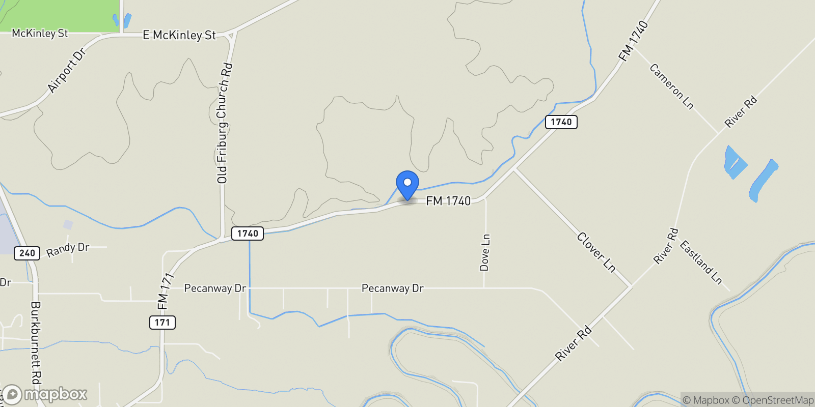 Map showing 576 Fm 1740, Wichita Falls, Texas, United States.