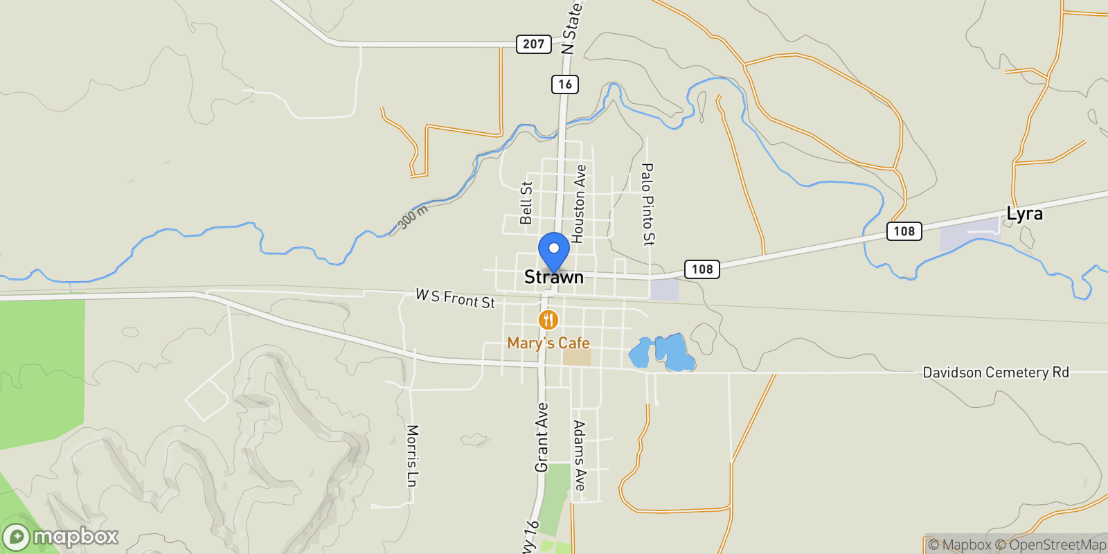 Map showing 12 Crocket Valley Court, Strawn, Texas, United States.