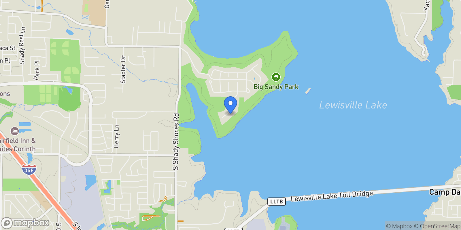 Map showing 1321 Mcclintock Drive, Denton, Texas, United States.